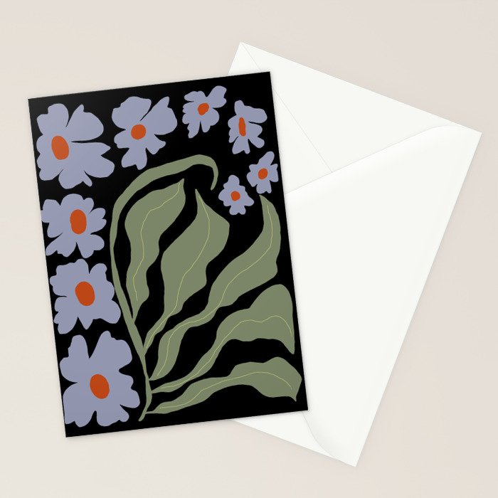 Summer night floral fun Stationery Card Gallery Image 2
