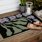 Summer night floral fun Outdoor Rug Gallery Image 2