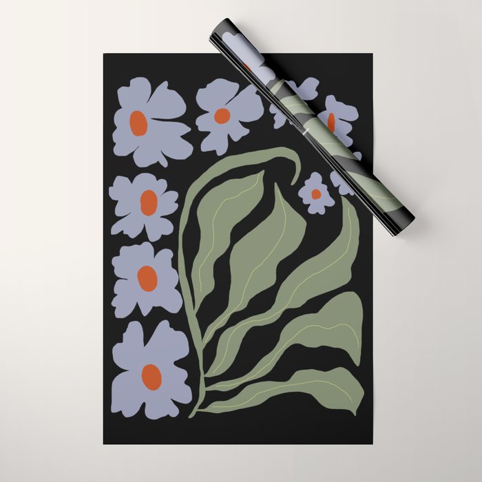 Summer night floral fun Wrapping Paper Gallery Image 1