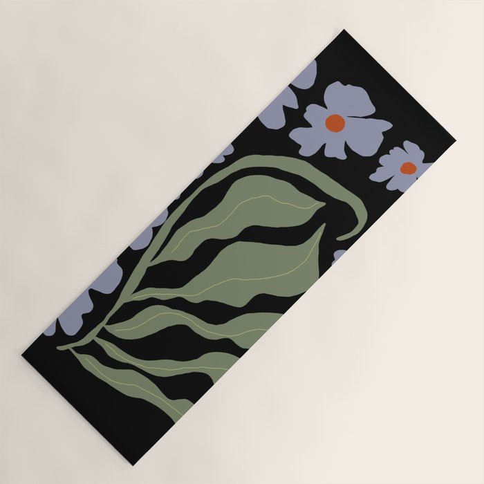 Summer night floral fun Yoga Mat Gallery Image 1