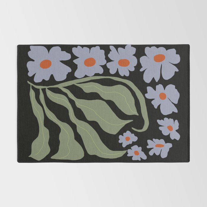 Summer night floral fun Rug Gallery Image 2