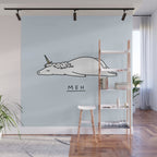 Meh Unicorn Wall Mural Gallery Image 1