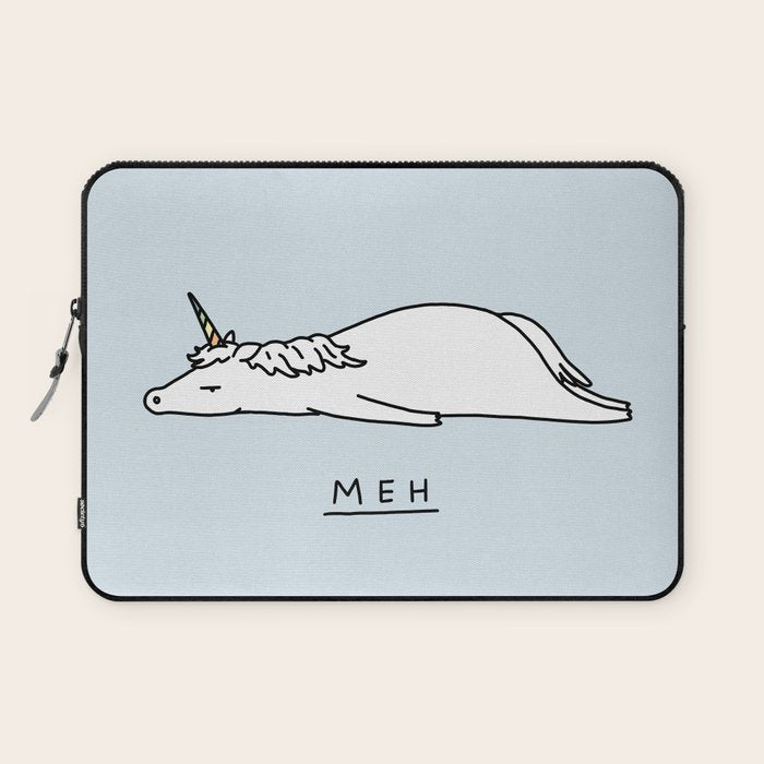 Meh Unicorn Laptop Sleeve Gallery Image 1
