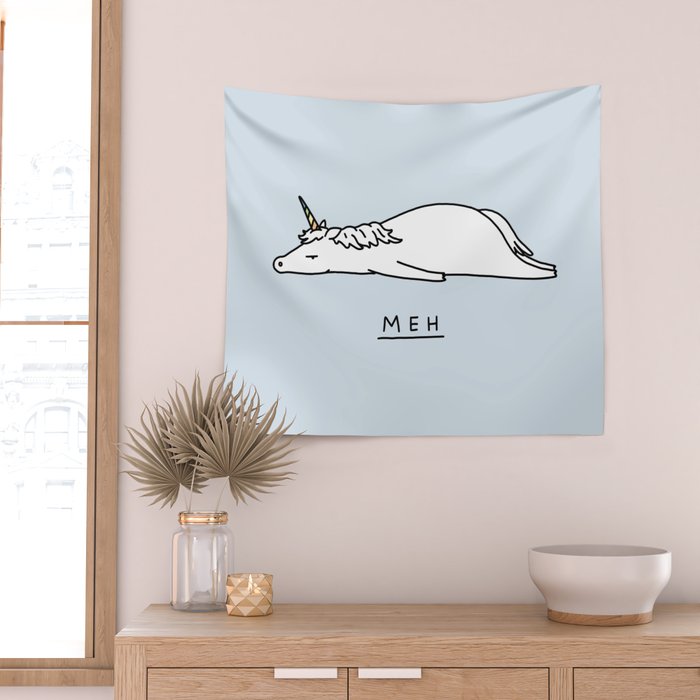 Meh Unicorn Wall Tapestry Gallery Image 2