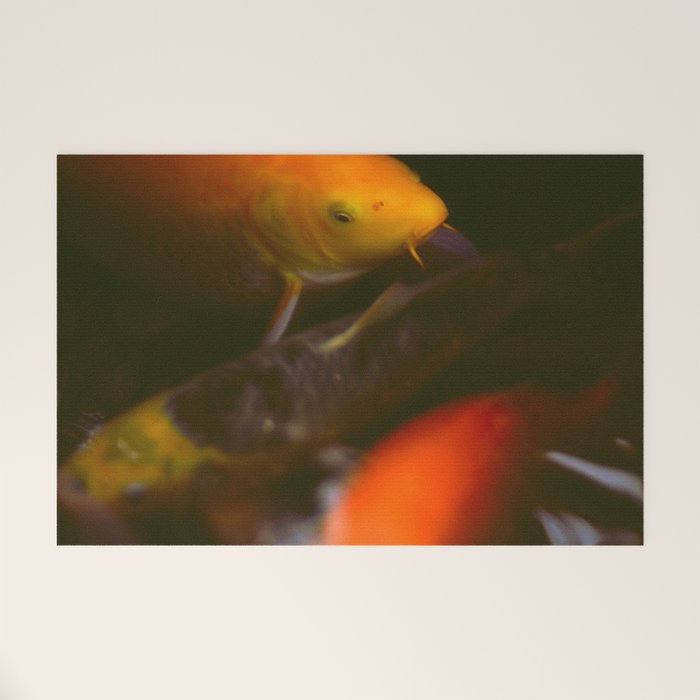 Goldfish and Koi in Summer Pond Welcome Mat Gallery Image 1