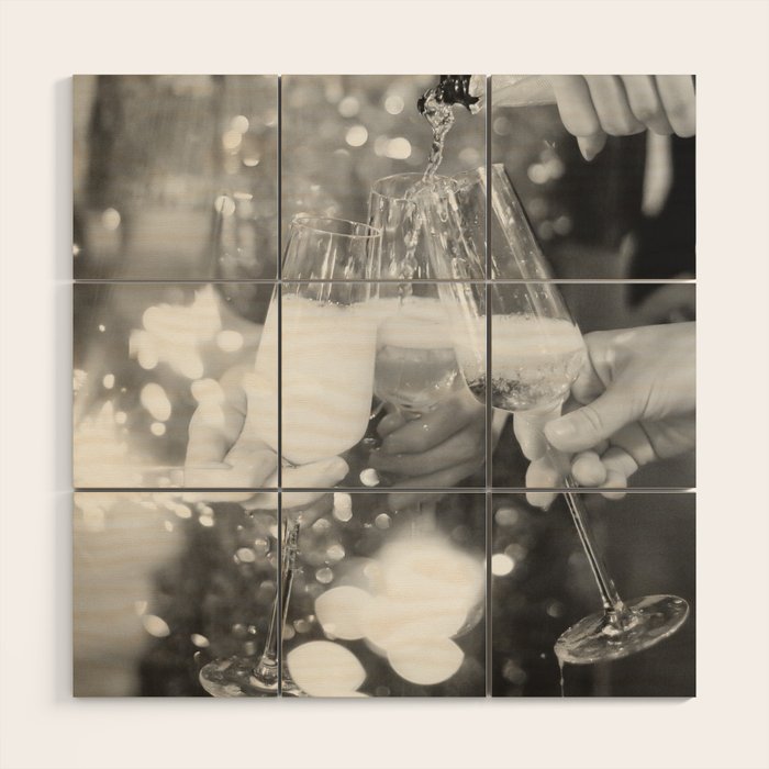 CHEERS - New Years Eve Party Wood Wall Art Gallery Image 1