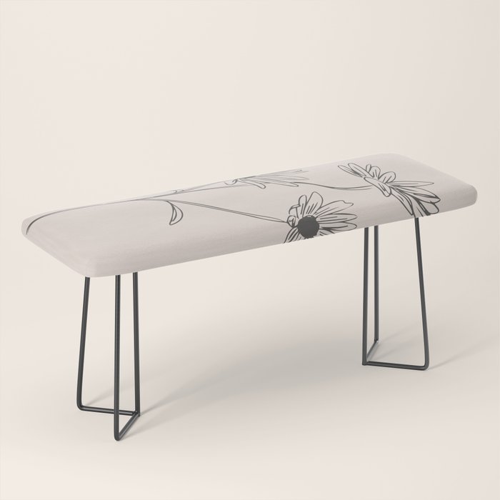 Minimal Line Art Flowers 6 Bench Gallery Image 1