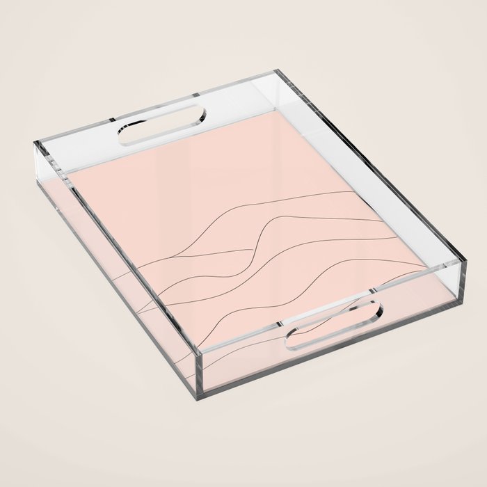 Pink Mountains Acrylic Tray Gallery Image 1