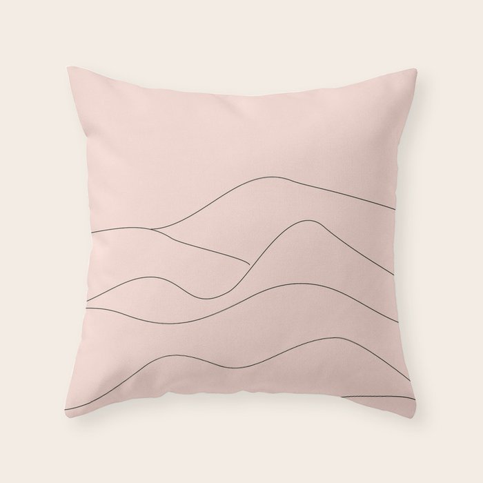 Pink Mountains Throw Pillow Gallery Image 1