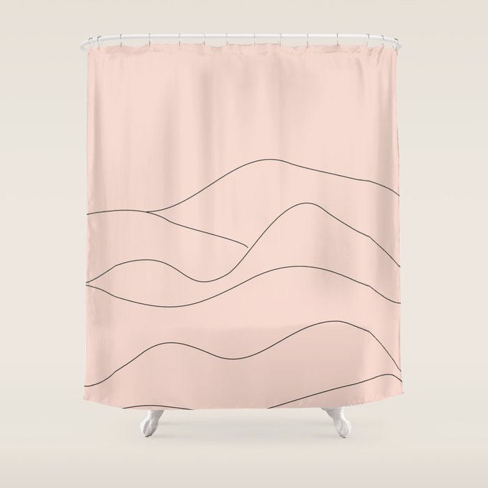 Pink Mountains Shower Curtain Gallery Image 1