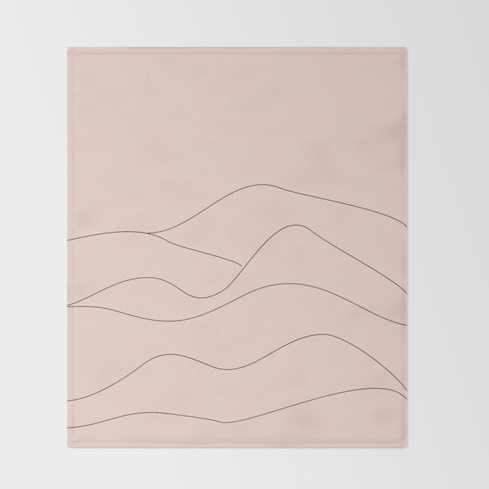 Pink Mountains Throw Blanket Gallery Image 2