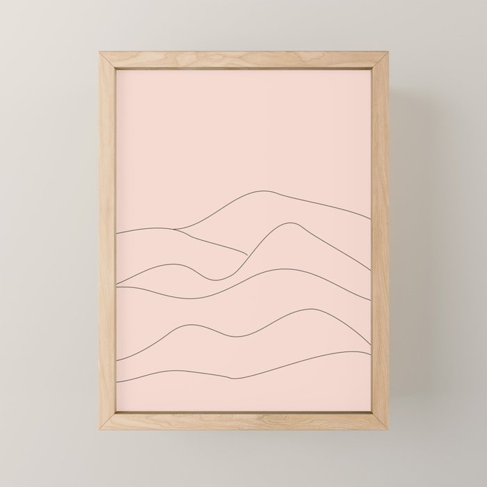 Pink Mountains Mini Art Print Gallery Image 1