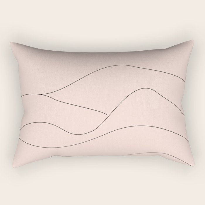 Pink Mountains Rectangular Pillow Gallery Image 1