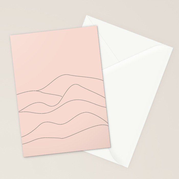 Pink Mountains Stationery Card Gallery Image 2