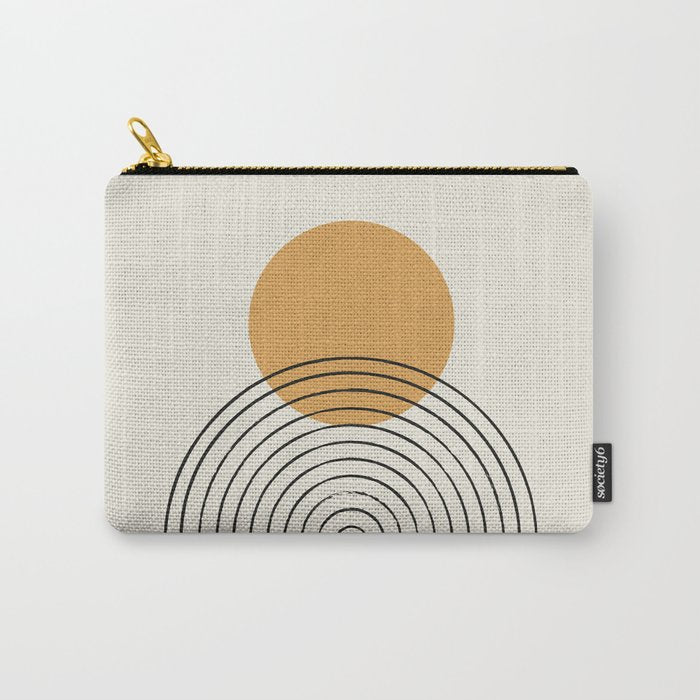 Gold Sun rainbow mid-century full Carry All Pouch Gallery Image 1