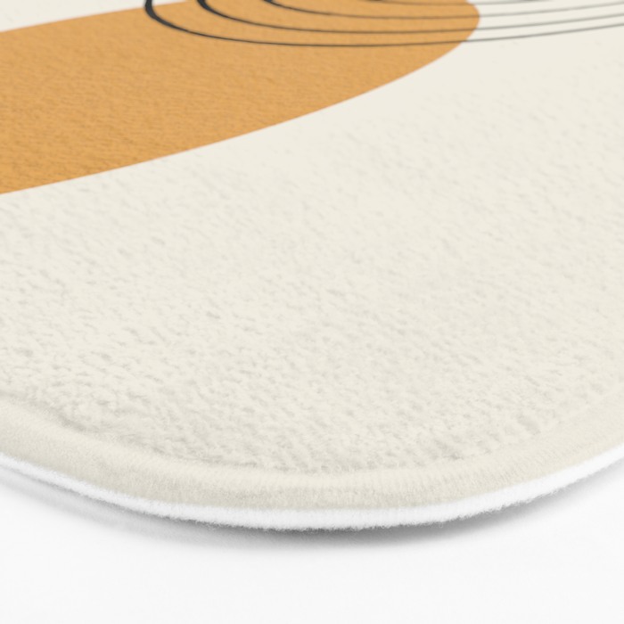Gold Sun rainbow mid-century full Bath Mat Gallery Image 3
