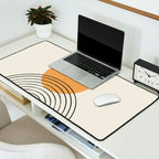 Gold Sun rainbow mid-century full Desk Mat Gallery Image 2