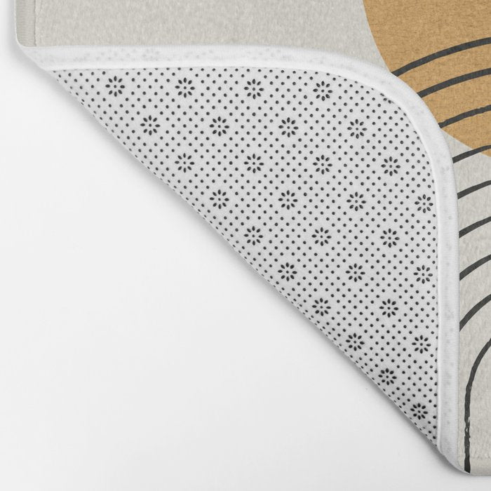 Gold Sun rainbow mid-century full Bath Mat Gallery Image 2
