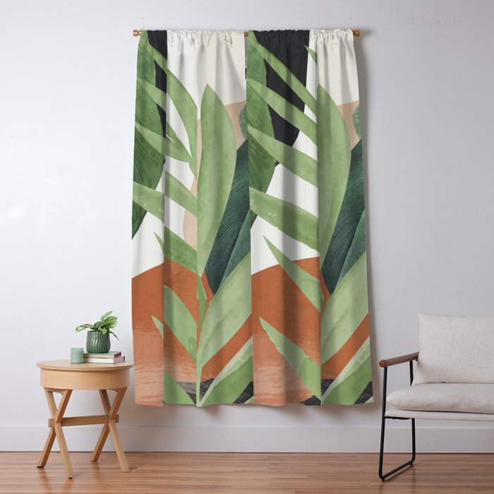 Tropical Leaves 7 Window Curtain Gallery Image 5