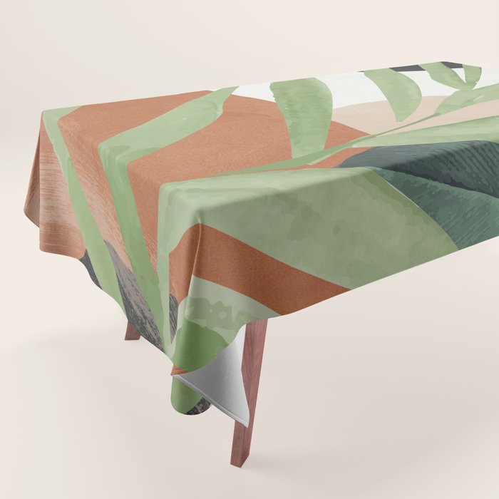 Tropical Leaves 7 Tablecloth Gallery Image 1