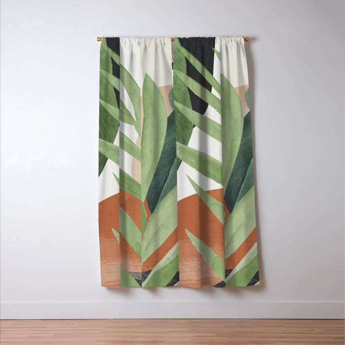 Tropical Leaves 7 Window Curtain Gallery Image 3