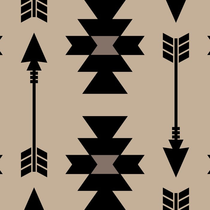 Southwestern Arrow Pattern 232 Black and Beige Coffee Mug Gallery Image 2