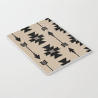 Southwestern Arrow Pattern 232 Black and Beige Notebook Gallery Image 3