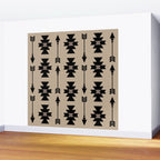 Southwestern Arrow Pattern 232 Black and Beige Wall Mural Gallery Image 2