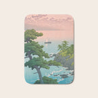 Hasui Kawase, Red Clouds Over The Sea - Vintage Japanese Woodblock Print Art Bath Mat Gallery Image 1