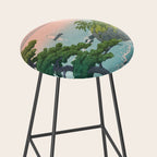 Hasui Kawase, Red Clouds Over The Sea - Vintage Japanese Woodblock Print Art Stool Gallery Image 2