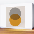 Mid Century Modern Shapes and Lines in Yellow Wall Mural Gallery Image 2