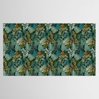 tropical night emerald leaves Tablecloth Gallery Image 2
