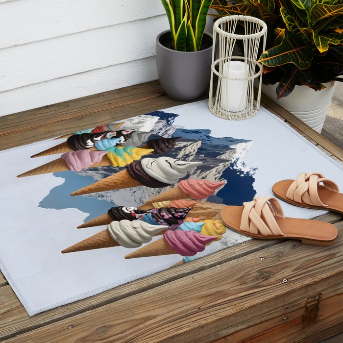 Ice cream Mountains Outdoor Rug Gallery Image 2