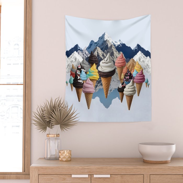 Ice cream Mountains Wall Tapestry Gallery Image 2