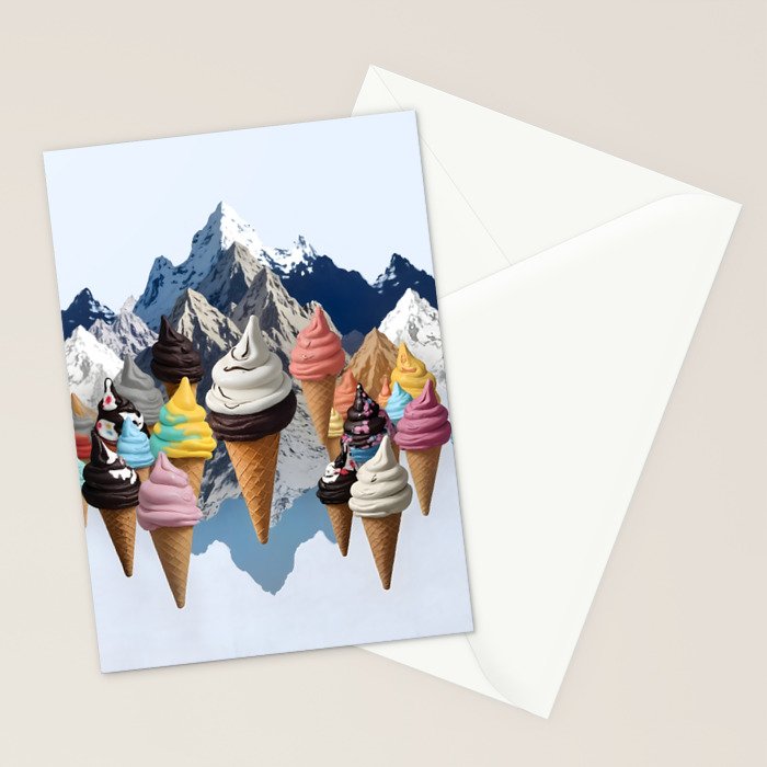 Ice cream Mountains Stationery Card Gallery Image 2