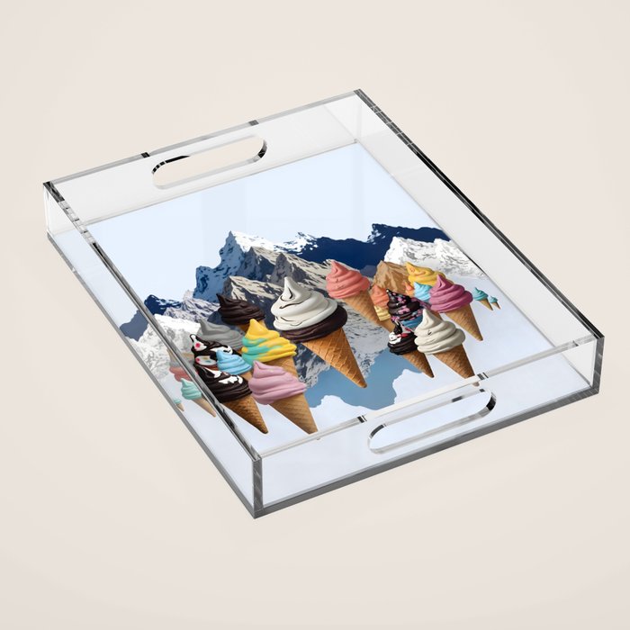 Ice cream Mountains Acrylic Tray Gallery Image 1