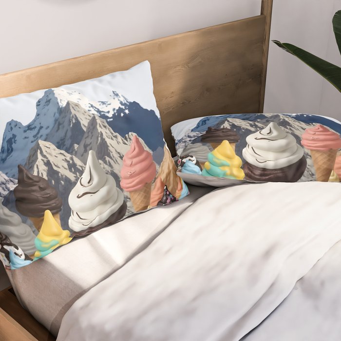 Ice cream Mountains Pillow Sham Gallery Image 2