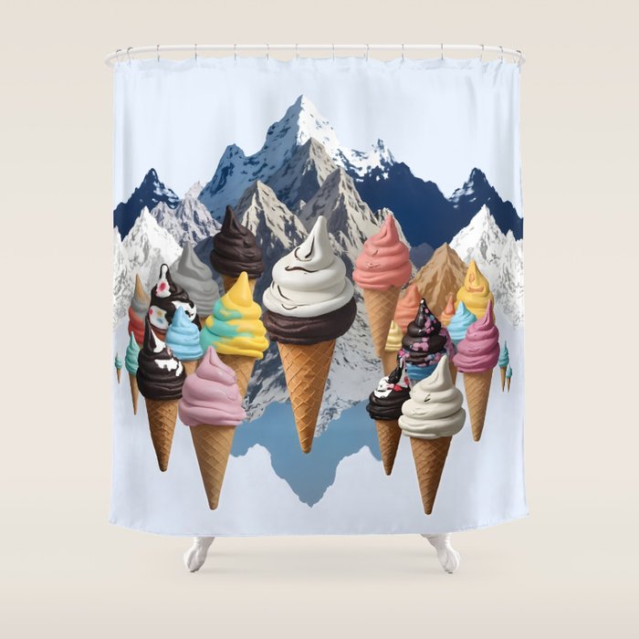 Ice cream Mountains Shower Curtain Gallery Image 1