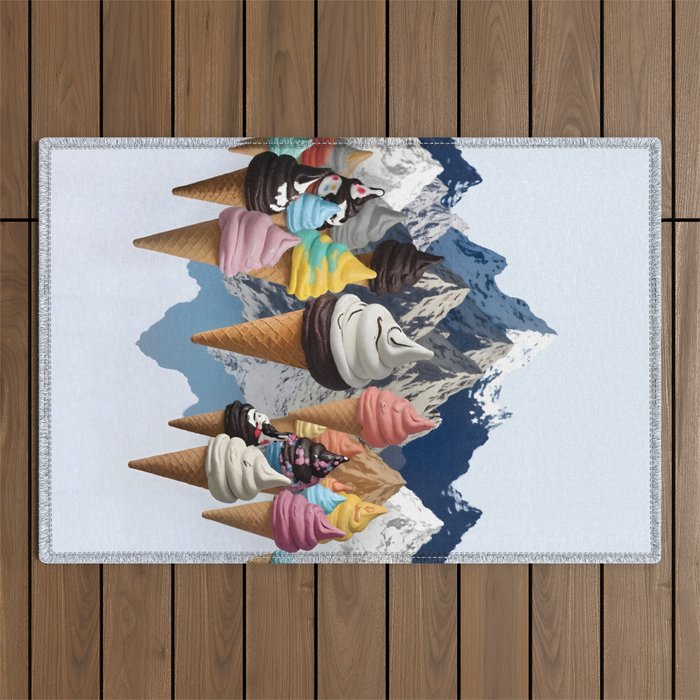 Ice cream Mountains Outdoor Rug Gallery Image 1