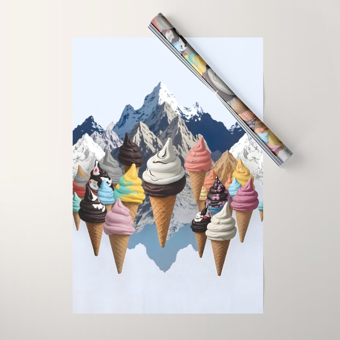 Ice cream Mountains Wrapping Paper Gallery Image 1