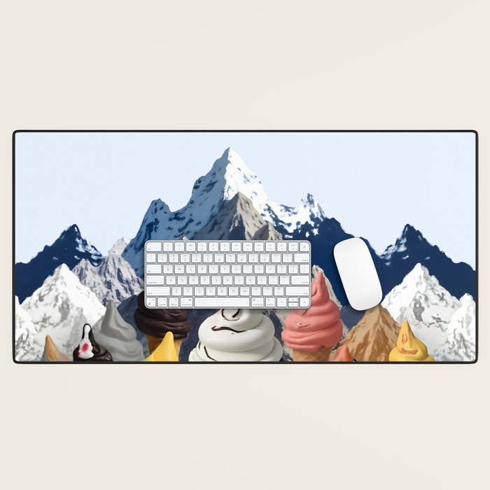 Ice cream Mountains Desk Mat Gallery Image 1