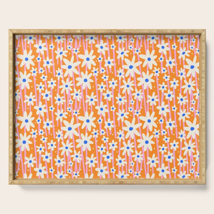 Daisies In Bloom Serving Tray Gallery Image 1