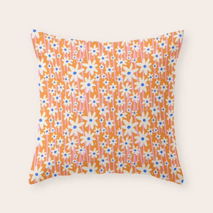 Daisies In Bloom Throw Pillow Gallery Image 1