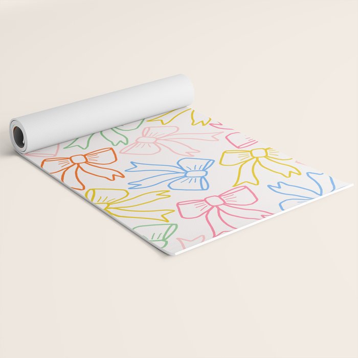 Cheery Bow Lines Yoga Mat Gallery Image 2