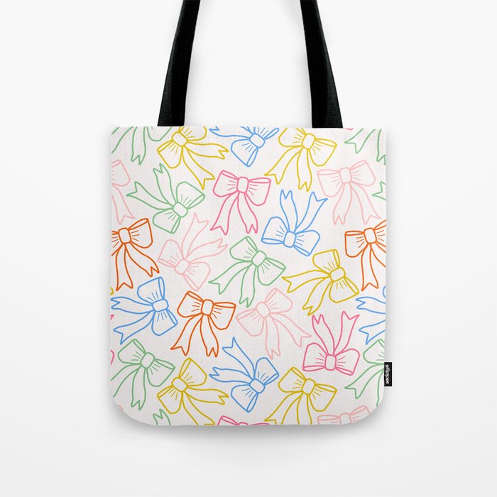 Cheery Bow Lines Tote Bag Gallery Image 1