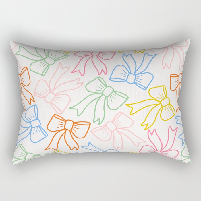 Cheery Bow Lines Rectangular Pillow Gallery Image 2
