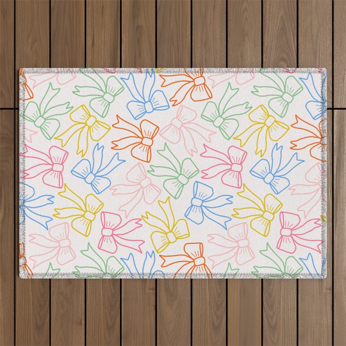 Cheery Bow Lines Outdoor Rug Gallery Image 1