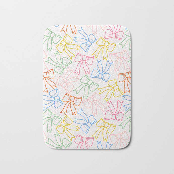 Cheery Bow Lines Bath Mat Gallery Image 1