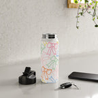 Cheery Bow Lines Water Bottle Gallery Image 4
