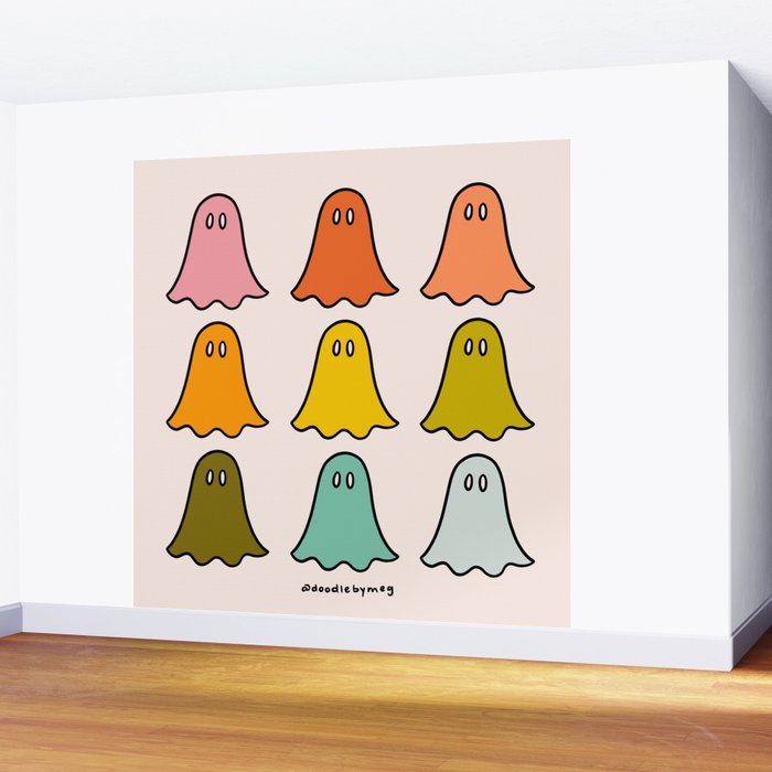 Rainbow Ghosts Wall Mural Gallery Image 2